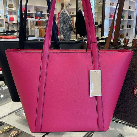 MICHAEL KORS 
Pratt Large Tote Shoulder Bag
COLOR ELECTRIC PINK 
NWT - Picture 8 of 16